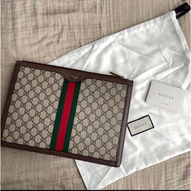 Gucci(グッチ)のGUCCI グッチ　バッグ　ハンドバッグ　クラッチバッグ　グアム　美品 レディースのバッグ(クラッチバッグ)の商品写真