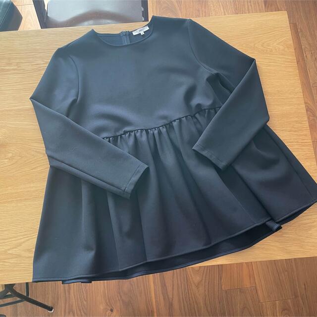 Tシャツ/カットソー(七分/長袖) ソフト裏起毛フリルブラウス【2022AW】