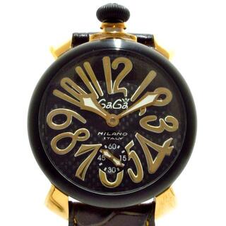 ガガミラノ(GaGa MILANO)のガガミラノ 腕時計美品  マヌアーレ48 黒(その他)