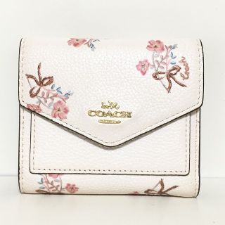 コーチ(COACH)のコーチ 3つ折り財布 - 66587 花柄 レザー(財布)