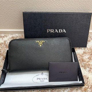 最終値下げ】PRADA 美品リボン付き サフィアーノ レザー 財布 3つ折り