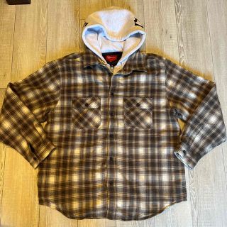 シュプリーム(Supreme)のsupreme 21aw Hooded Flannel ネルシャツパーカー★M★(パーカー)