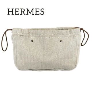エルメス(Hermes)のHERMES エルメス バックインバック　ポーチ　フールビ 25　ベージュ(ボディバッグ/ウエストポーチ)