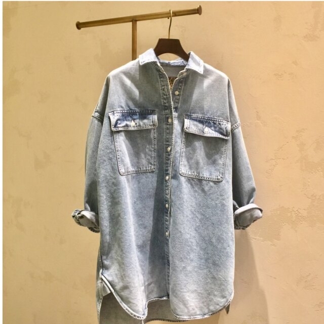 値下げしました↓ウィムガゼット 11oz ケミカルデニムビックシャツ