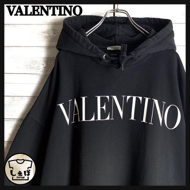 VALENTINO - 【即完売モデル】ヴァレンティノ☆ビッグロゴ定番カラーオーバーサイズパーカー　美品