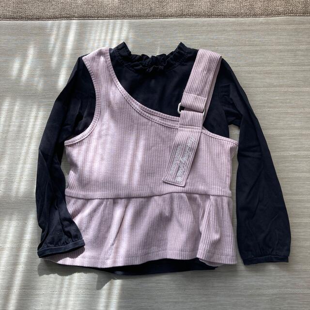 オシャレ重ね着ベスト130 キッズ/ベビー/マタニティのキッズ服女の子用(90cm~)(Tシャツ/カットソー)の商品写真