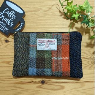 ハリスツイード(Harris Tweed)のハリスツイード　Harris Tweed　パッチワークがかわいい♪　コスメポーチ(ポーチ)