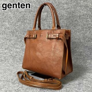 ゲンテン(genten)の22S306 genten ゲンテン ハンドバッグ 2way オールレザー 本革(ハンドバッグ)