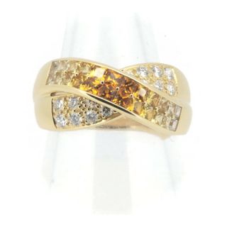 目立った傷や汚れなし ジュネ サファイア ダイヤモンド リング 17号 S1.48ct D0.43ct K18YG(18金 イエローゴールド)(リング(指輪))