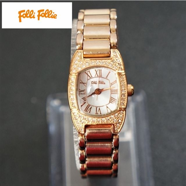 Folli Follie(フォリフォリ)の【稼働品】Folli Follie　レディース腕時計　ストーンベゼル レディースのファッション小物(腕時計)の商品写真