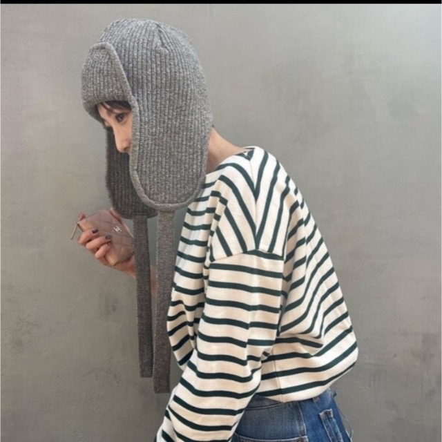 Ron Herman(ロンハーマン)の今月一杯fumie tanaka ニット帽EAR COVER KNIT CAP レディースの帽子(ニット帽/ビーニー)の商品写真