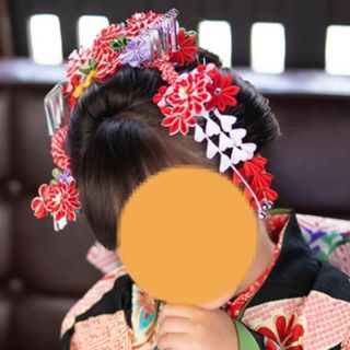 さくらんぼ⭐︎様専用⭐︎美品☆七五三　日本髪　髪飾り　かのこ　ちんころ　足袋(和服/着物)