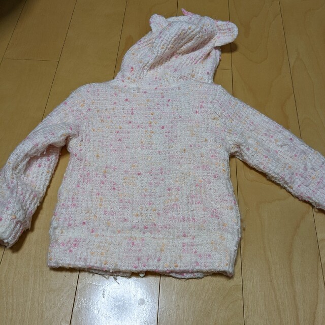 mezzo piano(メゾピアノ)の専用　メゾピアノフードパーカー120 キッズ/ベビー/マタニティのキッズ服女の子用(90cm~)(カーディガン)の商品写真