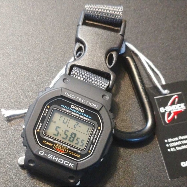 G-SHOCK(ジーショック)のG-SHOCK DW5600 カシオ カラビナ仕様　磯釣り 山登り アウトドアに メンズのファッション小物(キーホルダー)の商品写真