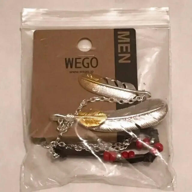 WEGO(ウィゴー)のWEGO フェザーネックレス シルバー メンズのアクセサリー(ネックレス)の商品写真