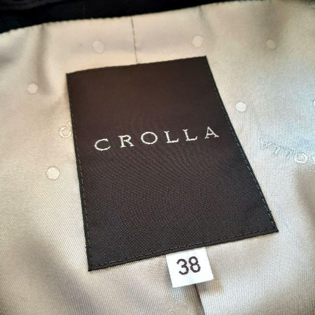 CROLLA(クローラ)の美品☆CROLLA☆２WAY ピーコート 襟が外せます 日本製 ワールド 紺色 レディースのジャケット/アウター(ピーコート)の商品写真