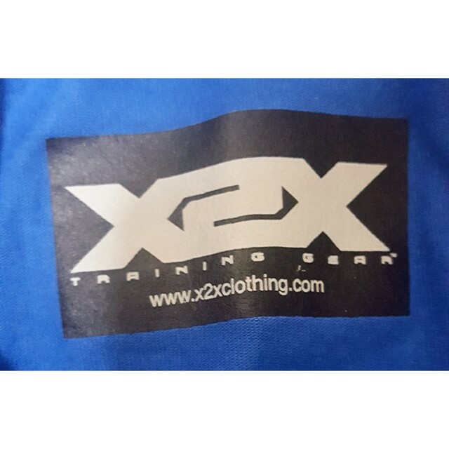 USA X2X トレーニングギア ボディビル シャツ ブルー ジムウェア 極美品 メンズのトップス(Tシャツ/カットソー(半袖/袖なし))の商品写真