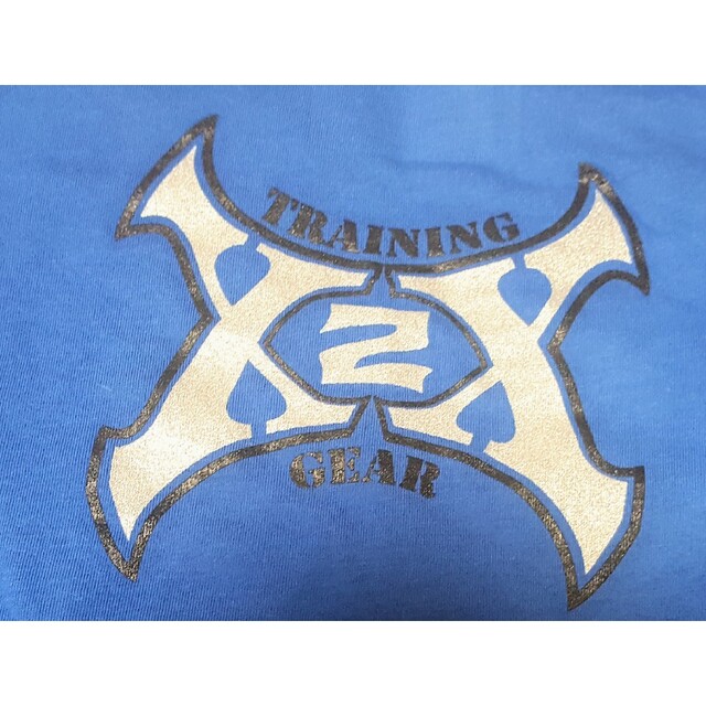 USA X2X トレーニングギア ボディビル シャツ ブルー ジムウェア 極美品 メンズのトップス(Tシャツ/カットソー(半袖/袖なし))の商品写真