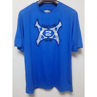 USA X2X トレーニングギア ボディビル シャツ ブルー ジムウェア 極美品(Tシャツ/カットソー(半袖/袖なし))