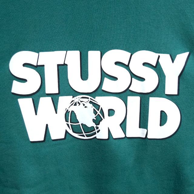 【希少カラーXL】STUSSY ステューシー パーカー ワールドツアー グリーン