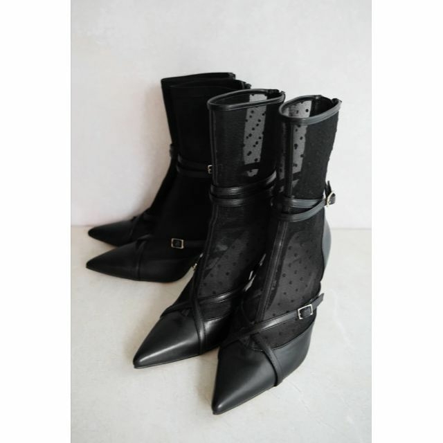 Her lip to - ハーリップトゥ Double Belt Ankle Bootsドット 38 Lの