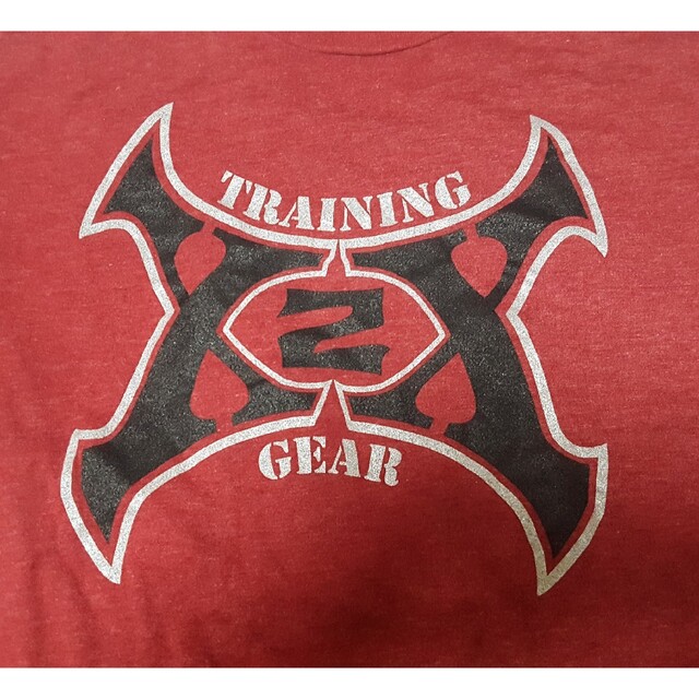USA X2X トレーニングギア ボディビル シャツ レッド系 ジムウェア M スポーツ/アウトドアのトレーニング/エクササイズ(その他)の商品写真