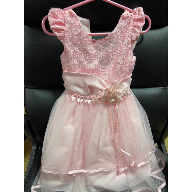 motherways(マザウェイズ)のキッズピンクドレス97センチ キッズ/ベビー/マタニティのキッズ服女の子用(90cm~)(ドレス/フォーマル)の商品写真