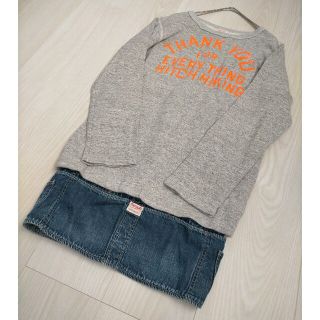 デニムダンガリー(DENIM DUNGAREE)のdenim&dungaree デニム付き ワンピース風 スウェット プルオーバー(その他)