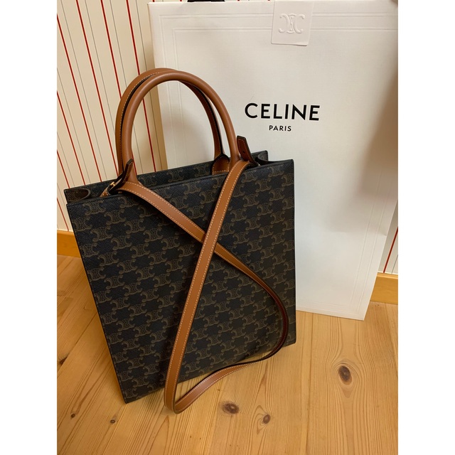 美品】CELINE スモール バーティカル カバ / トリオンフキャンバス