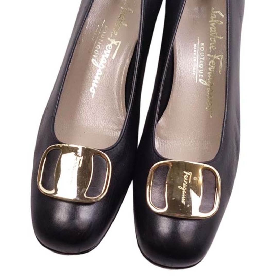 サルヴァトーレ フェラガモ Salvatore Ferragamo パンプス ヴァラ カーフレザー ヒール シューズ 靴 レディース 5  1/2C(23cm相当) ブラック