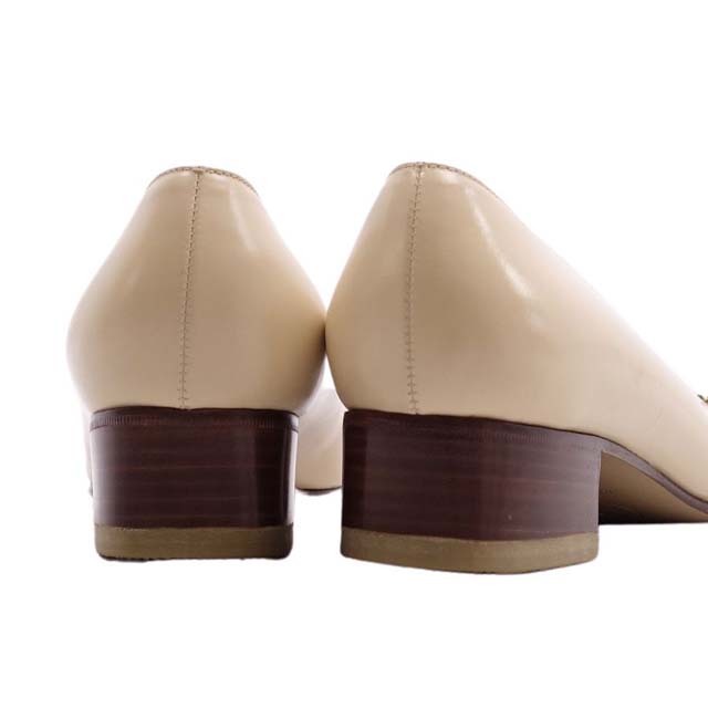 celine(セリーヌ)の未使用 Vintage セリーヌ CELINE パンプス ホースビット カーフレザー ヒール シューズ 靴 レディース 36.5(23.5cm相当) ベージュ レディースの靴/シューズ(ハイヒール/パンプス)の商品写真