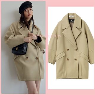 スナイデル(SNIDEL)のsnidel スナイデル ウールコクーンダブルコート 完売 22aw(ロングコート)