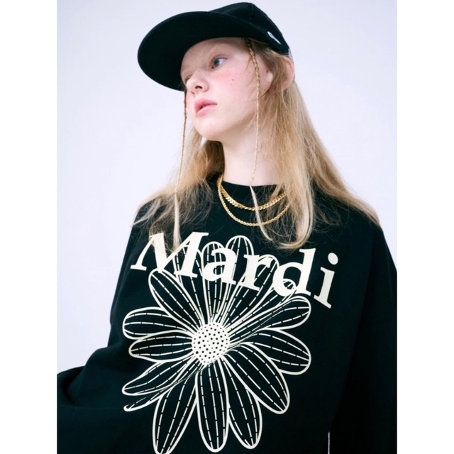 Mardi Mercredi スウェット　BLACK CREAM