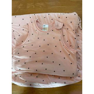 エイチアンドエム(H&M)のH&M スリープバッグ　ハート柄　98/104サイズ(毛布)