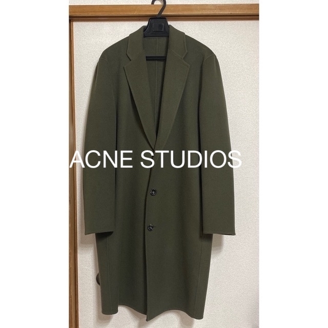 ACNE STUDIOS カーキ オリーブ グリーン チェスターコート カシミヤ