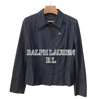 ラルフローレン(Ralph Lauren)のRALPH LAUREN  RL ジャケット ブラック デニム生地 大人綺麗め (テーラードジャケット)