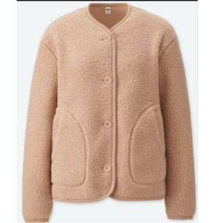 ユニクロ(UNIQLO)のユニクロ フリース ノーカラー ジャケット S(ノーカラージャケット)