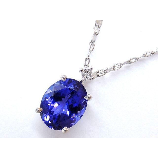 プラチナ ネックレス □ タンザナイト 3.00ct ダイヤ 0.03ct | www