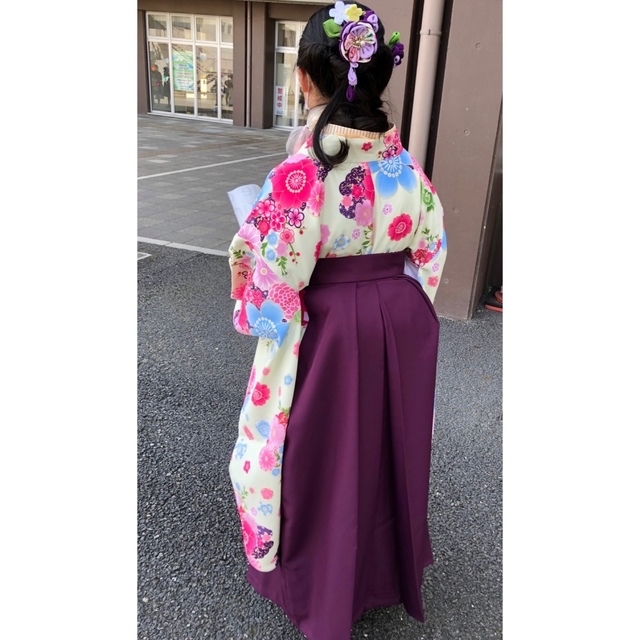 arisana - 袴セット　ジュニア150㎝　クリーム×紫