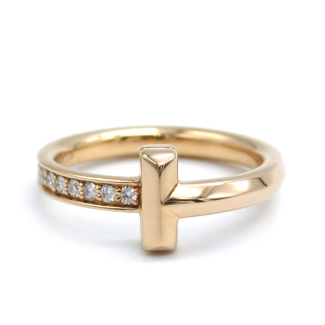 Tiffany & Co.(ティファニー)のティファニー T ワン ダイヤリング K18PG 約8.5号 ピンクゴールド 指輪 レディースのアクセサリー(リング(指輪))の商品写真