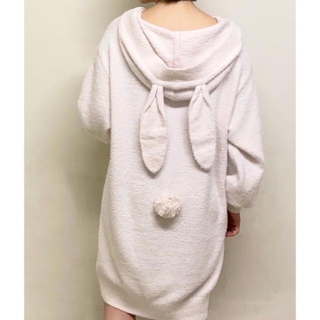 (新品】gelato pique ♥︎ピンク♥︎BUNNYモコフードドレス