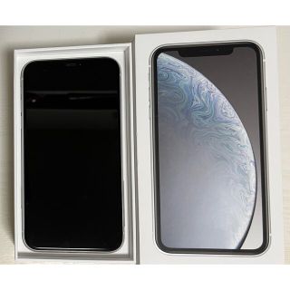 アイフォーン(iPhone)の【美品・箱付き】iPhone XR White 64GB(スマートフォン本体)