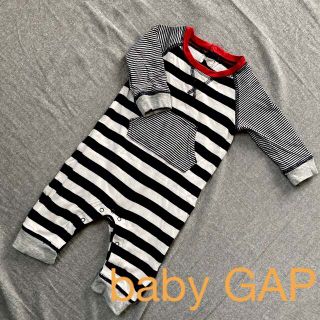 ベビーギャップ(babyGAP)のボーダーロンパース(baby GAP)(ロンパース)