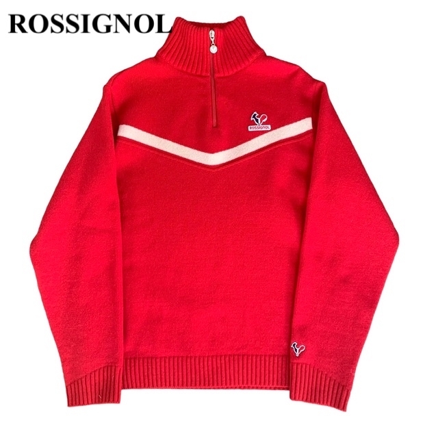 美品　ROSSIGNOL.  ニット セーター　ハーフジップ