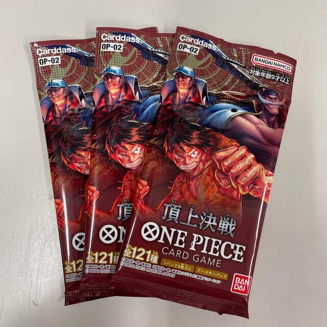 ONE PIECE(ワンピース)のワンピースカード　頂上決戦　3パック エンタメ/ホビーのトレーディングカード(Box/デッキ/パック)の商品写真