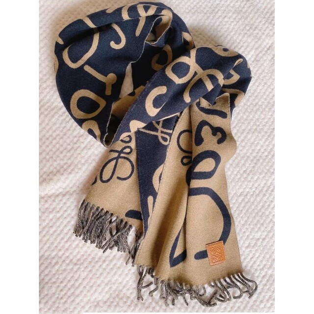 PCゲーム LOEWE ウール&カシミヤ ロゴ入りスカーフ