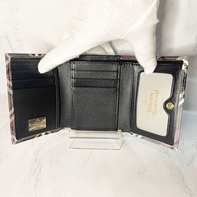 Vivienne Westwood(ヴィヴィアンウエストウッド)のVivienne Westwood 三つ折り財布 チェック柄 EXIBTION レディースのファッション小物(財布)の商品写真