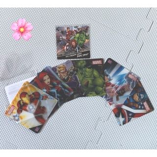 マーベル(MARVEL)のサーティワンｘMARVEL コースター&カードセット(キャラクターグッズ)