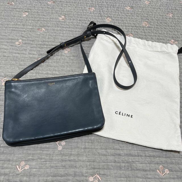 セリーヌ CELINE トリオ ミディアムグレー　ショルダーバッグ