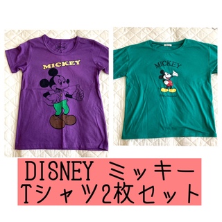 ディズニー(Disney)のDISNEY ディズニーミッキー半袖Ｔシャツ2点セット　M&(Tシャツ(半袖/袖なし))